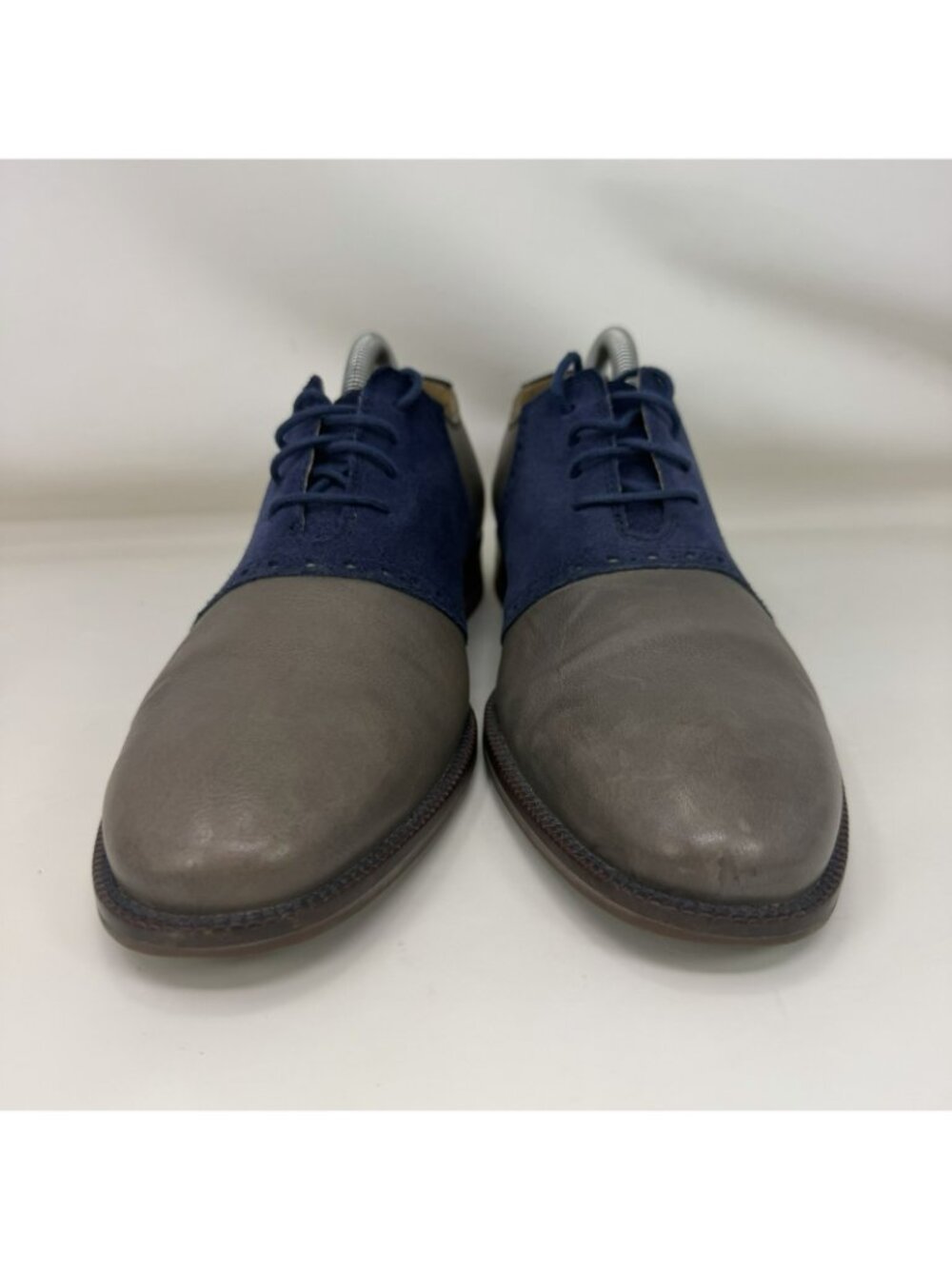 Cole Haan Saddle Oxford Shoes Gray Blue Men's Size 7.5 M - Picture 3 of 7
